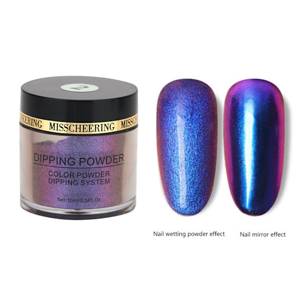 Nagelkonst Pigment Dekorationspulver Kameleont Manikyr Glitter Spegelpulver #02