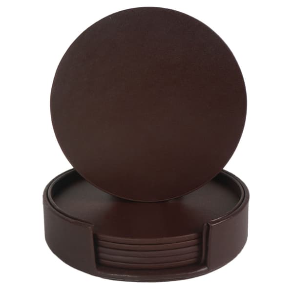 Runde Læder coasters, Moderne Design til ethvert Bord (Holdbart, Elegant)