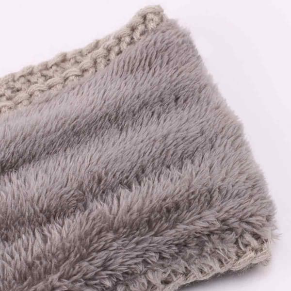 4-pack Vinterstickade Pannband Virkade Pannband Öronvärmare med Plyschfoder