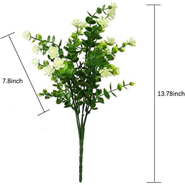 Utomhusdekoration, UV-beständiga konstgjorda blommor, bleknar inte, falska plastväxter, trädgårdsdekor, för uteplats, bröllop, hem, underhållsfri, insynsskydd
