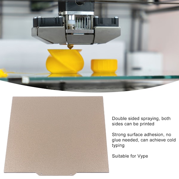 Pulverlakkert Dobbeltsidig Fjærstål Sengplattform PEI Magnetisk Byggeplate for Vype 3D-utskrift 265x250mm