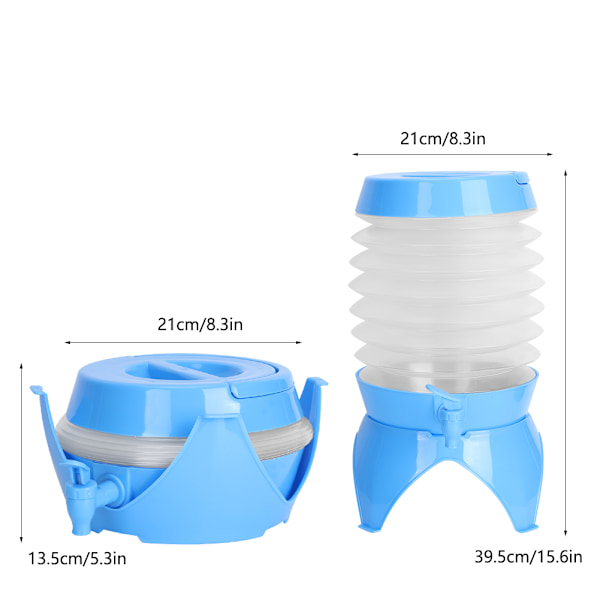 7,5L Vikbar Sammanfällbar Vattenhink Behållare Dryckesdispenser Bärbar Öl Tunna