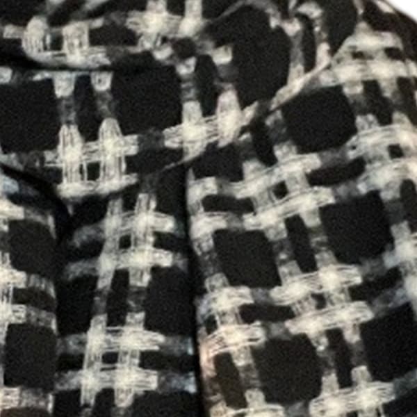 Mykere enn Kasjmir Ullfølelse Duskeender Rutete Solid Skjerf Black