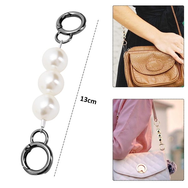 2 stk Purse Chain Strap Bead Extenders for Handbag Skulder Cross