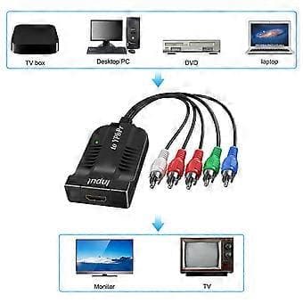 YPBPR-adapter, der understøtter 1080P-opløsning til komponentkonverter til multimedieentusiaster