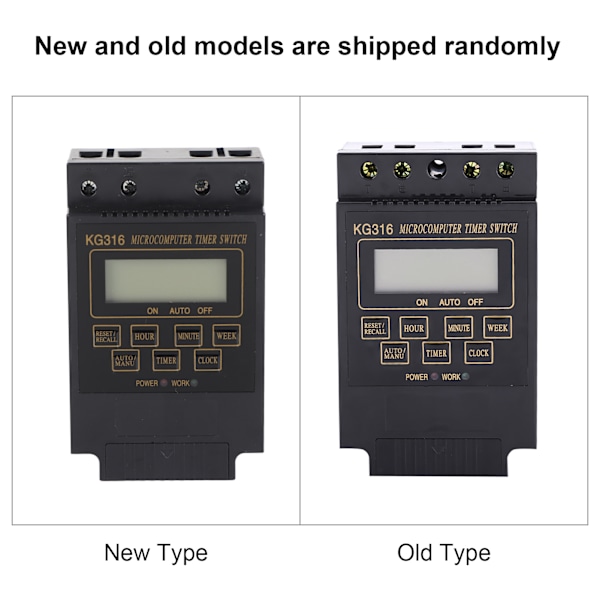 LCD Digital Timer Switch Mikrocomputerstyret Programmerbar Tidrelæ (AC220V)