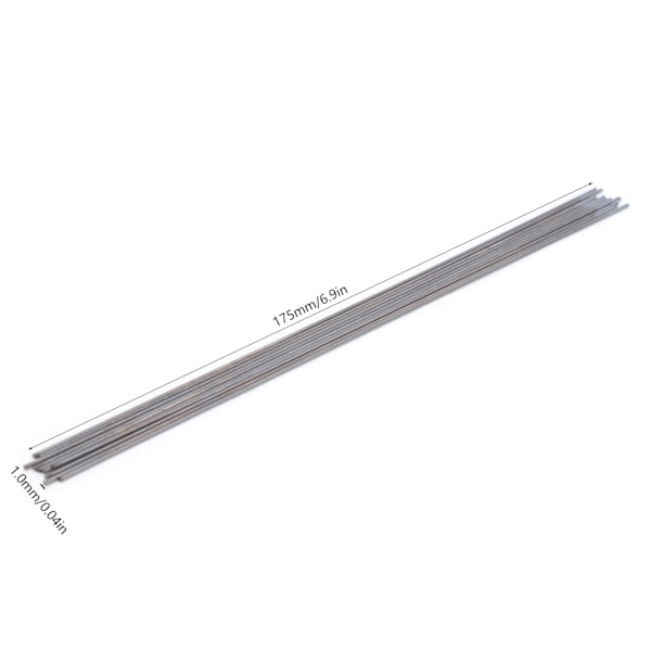 10 stk TIG Wolfram-elektroder WC20 nåler for argonbuesveising tilbehør 1,0 x 175 mm