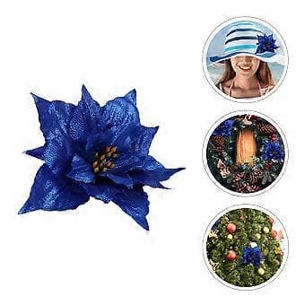 10 stk. kunstige juleblomster julepynt juletræspynt
