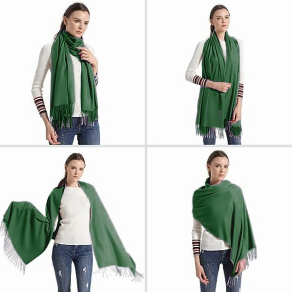 Mjuk halsduk i imitationskashmir för dam, varm modehalsduk, vintersjal