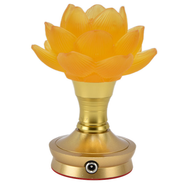 2-pack LED Buddhistiskt Ljus 3 Färgjustering Buddha Lampa Plug-in Blomljus för Hem Buddhistisk Utrustning AU-kontakt 100-240V