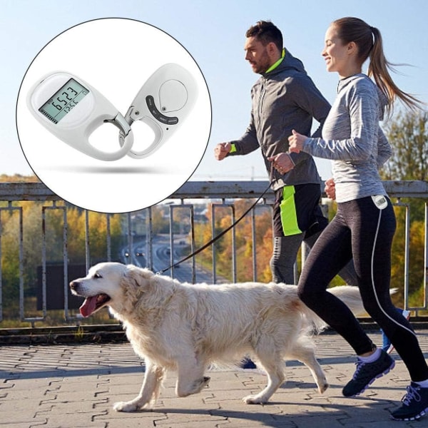 Alacritua simpel skridttæller | Skridttæller Walking 3D Skridttæller Clip, Daglig Target Monitor, Skridttæller Uden App, 7 Day Memory Skridttæller For Mænd Kvinder