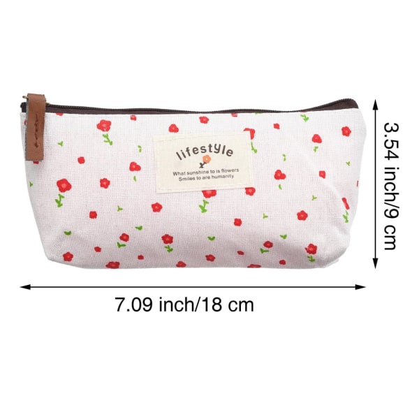 4 stykker pennehylster Pencil Bag Canvas Pencil Pen Case Penholder