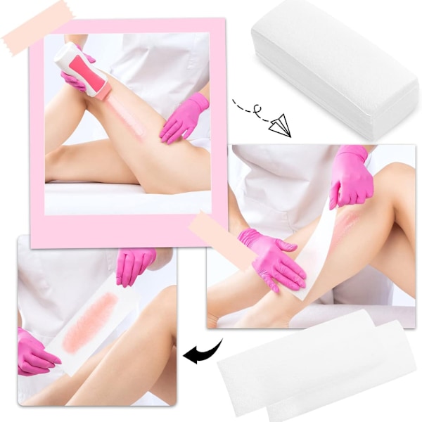 Vaxremsor för kroppen, Non Woven vaxremsor för salong, spa och hemmabruk, Mjuka vaxpappersark, Vaxduk remsa, Hygieniska och effektiva för kroppshår