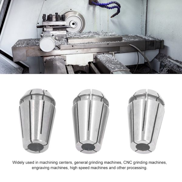 3-delars spännhylssats CNC ERG16-serien Chuck Spring Collet Gravyrmaskin Fräsning Svarv Chuck Verktyg