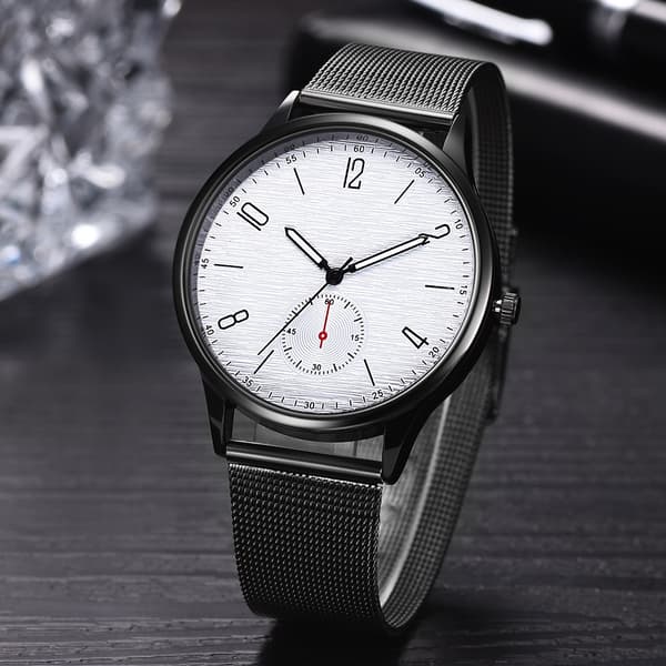 Ledig Mode Herr Enkel Legering Urtavla Kvarts Armbandsur (Silver)