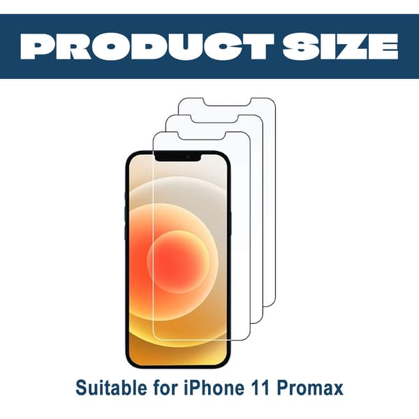 iPhone 11 Pro Max Skärmskydd – 3-pack härdat glas för maximalt skydd
