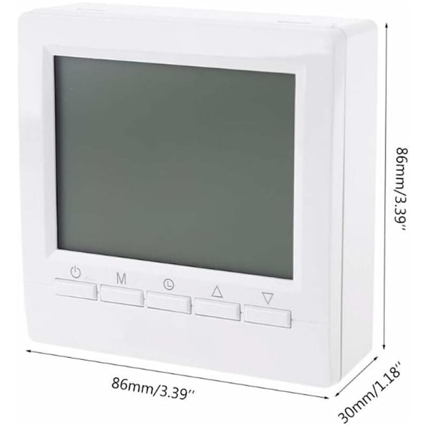 Temperaturregulator med digital LCD, programmerbar termostat för väggmonterad golvvärme, kylstyrning, central luftkonditionering för hemmet
