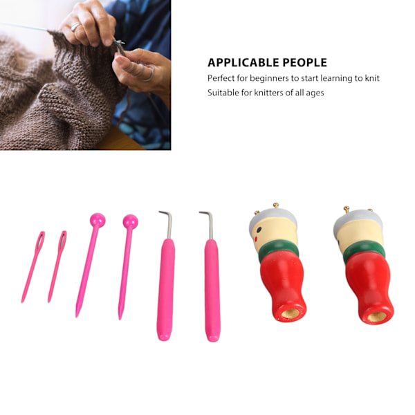Stickningsdocka Multifunktionell DIY Handgjord Rolig Innovativ Stickningsleksak för Barn Nybörjare