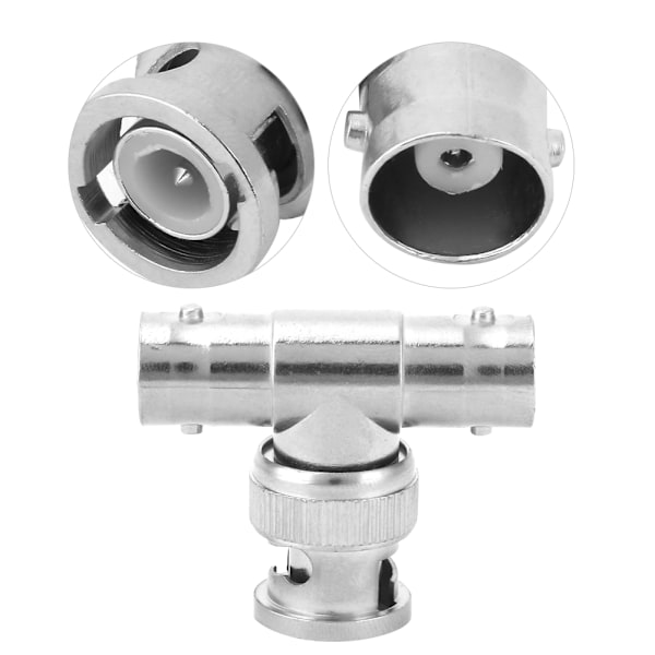 2 stk. 1-2 T-formet BNC Adapter Han til Dobbelt Hun T BNC Stik Adapter Splitter