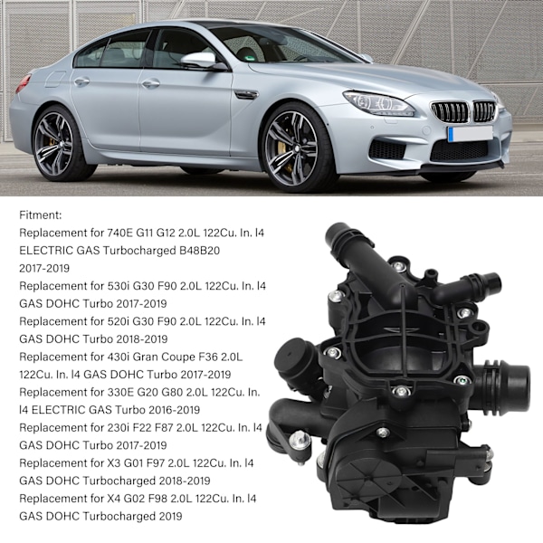 Motor Køletermostat Varmehåndteringsmodul 11537644811 til 530i 430i F36 G30 F90 2.0T