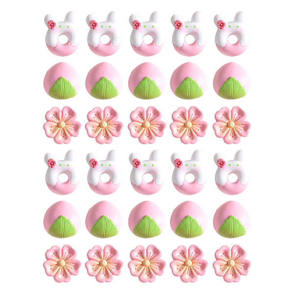 30 stk Blomsterharpiks, Kunstalbum Flatback Scrapbooking