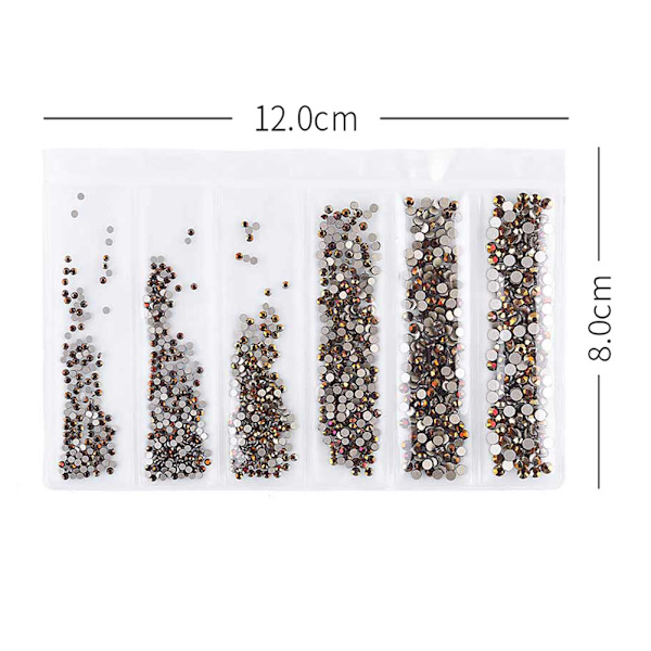 DIY Neglekunst Glitter Rhinestone Manicure Værktøj Flad Base Mini Perler Dekoration (#5)