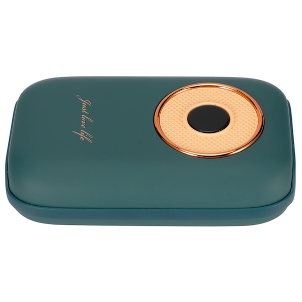 Retro Skivspelare Form Bärbara Handvärmare USB Digital Display Power Bank för Vintergåvor DC5VGrön
