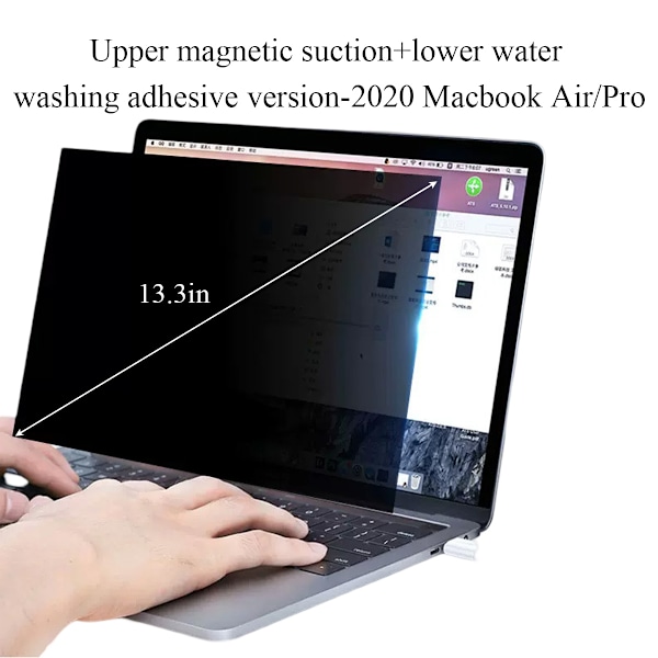 MacBook Air/Pro:lle tarkoitettu anti-peeping Apple-kannettavan näytönsuojakalvo magneettikiinnityksellä