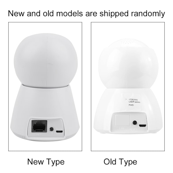 1080P WiFi IP Babykamera 2-vägs Intercom Babyvakt Monitor Inomhus Hem PTZ Kamera 110-240V (US)