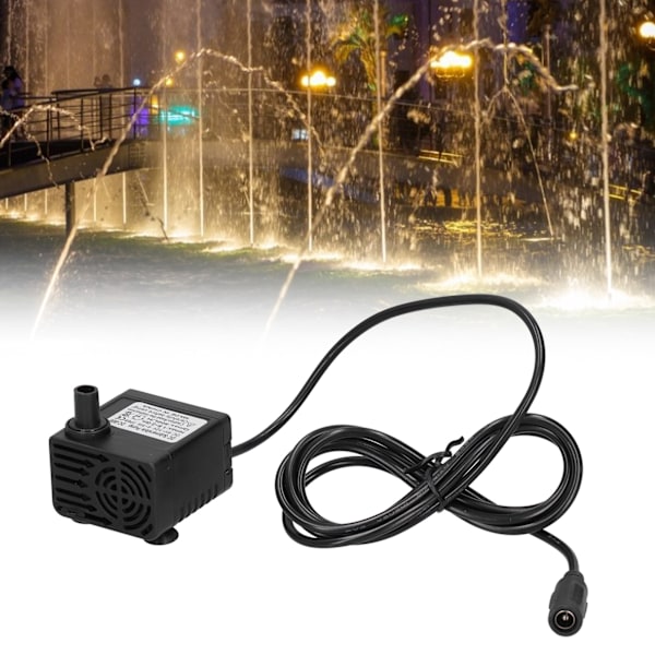 Water Pump Brushless Low Noise Submersible Pump Circulation Device 1.2 Meter Lift 500L/H 12V 5W