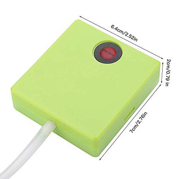 Mini Akvarium Luftpump, Lättvikt & Starkt Luftflöde för Sötvattensakvarier, USB Uppladdningsbart Litiumbatteri & Automatisk Växling AC DC