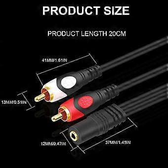 Kvalitets 3,5 mm stereo adapterkabel, holdbart PVC 3,5 mm hun til 2 han kabel til forstærkere