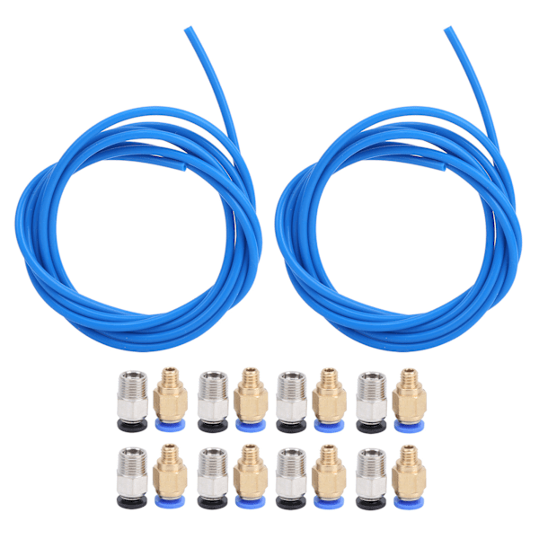 3D-skrivartillbehör 2 st Blå PTFE-rör 8 st M10 8 st M6 Pneumatiska Kopplingar