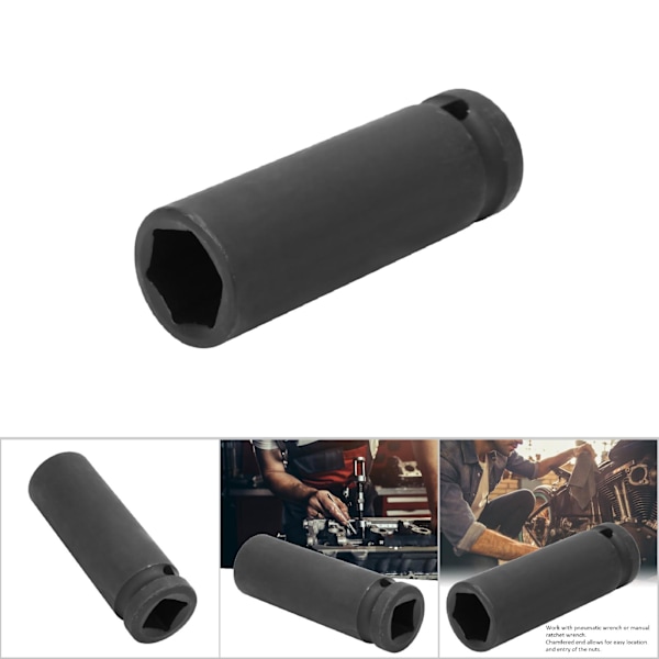 1/2 tommers drev 17/18/19mm metrisk dyp slagsokker 6 punkts pneumatisk luftkontakt 17mm