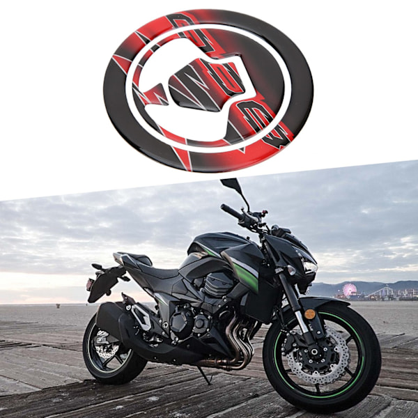Motorcykel Bränsletank Skyddande Dekal Resin Epoxi Modifiering för Kawasaki Z800 (Svart Röd)