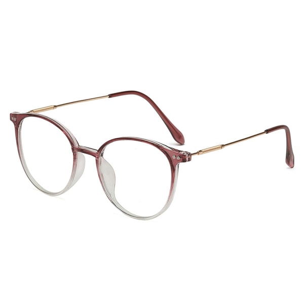 Fasjonable retro ovale briller med fjærben, anti-blå briller, ma