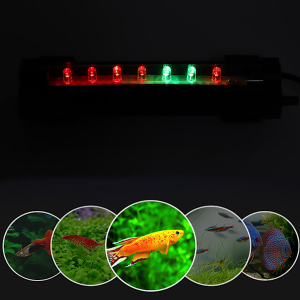 100-240V Air Bubble Colorful LED Light Fish Tank Bar Lights Aquarium Water Plants Grow LampDB-15 US