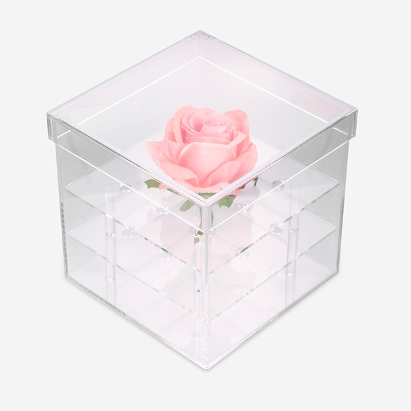 Kosmetikboks Rose Opbevaringsboks Vandstråle Til Blomster Organizer Makeup Opbevaringskasse Kiste 9 Huller