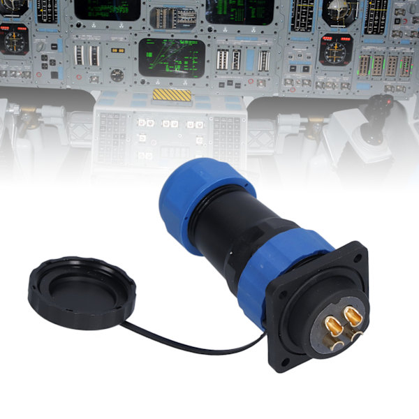 Vattentät kontakt fyrkantig 4 hål IP68 Aviation Power Socket 380V 45A för kabeltråd SP284 stift