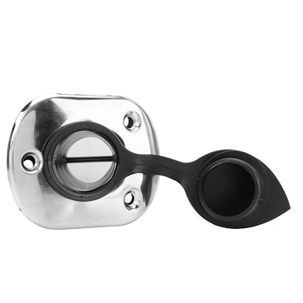 2 st Båtfiskespöshållare 9 tum Flush Mount 316 Rostfritt Stål UV PCV Foder med Lock 30° för Yacht