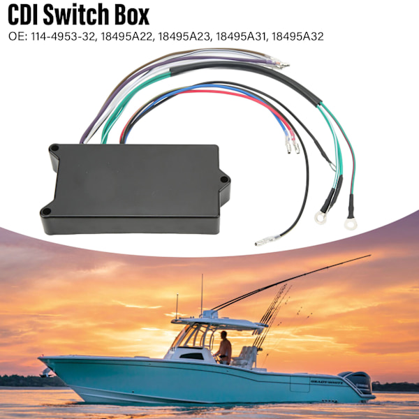 CDI Switch Box Højtydende Forbedret Tændingseffektivitet 114‑4953‑32 18495A22 til Sport Jetmotorer 175 210HP
