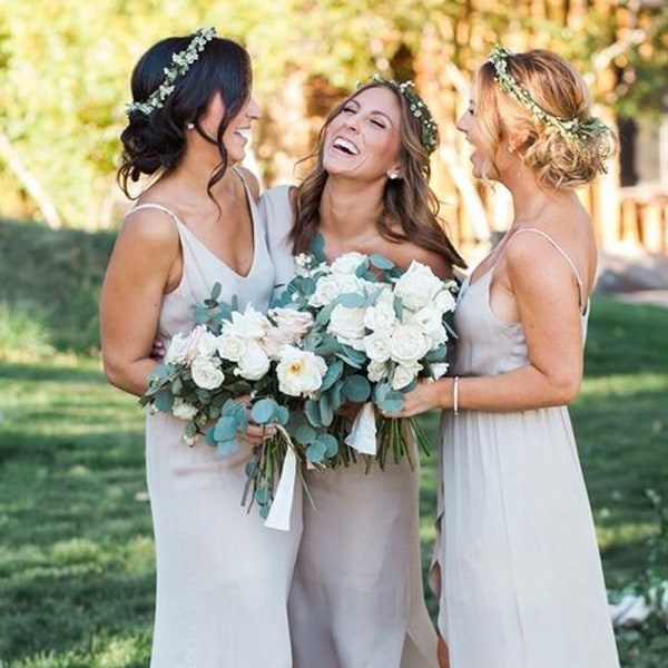 BOHO Hovedbånd Blomsterkrone Festival Bryllup Strand Hårkrans