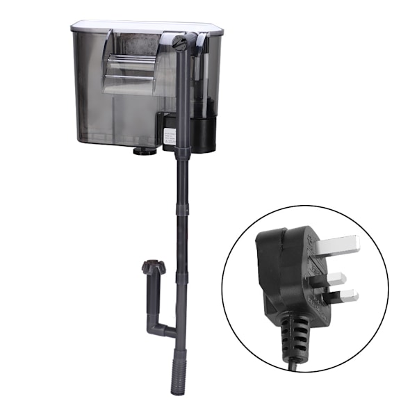 3-i-1 Ekstern Hengende Fiskedam Strømfilter Akvarium Oksygen Luftpumpe (UK 220V-240V)