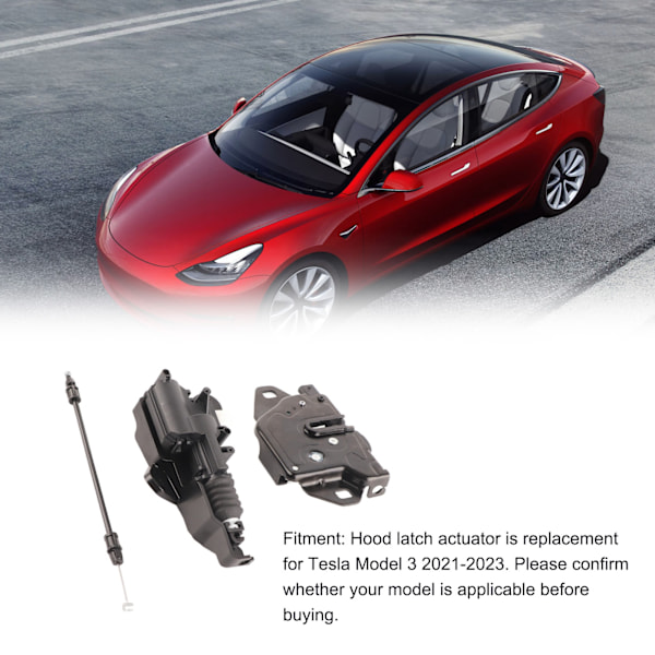 Forreste Hættelåg Aktuator Metal Legering Robust 150039700E Udskiftning til Tesla Model 3 2021‑2023