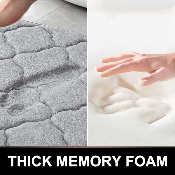 Maskintvättbara Ultraabsorberande Badrumsmattor, Mjukt Memory Foam Ger Plyschig Komfort Under Fötterna I Ditt Dusch- Eller Badkarutrymme