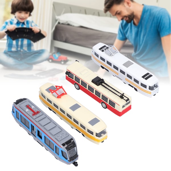 Højhastighedstog Bus Model Træk-Tilbage Køretøj Samling Model Legetøj til Børn (B Gruppe)