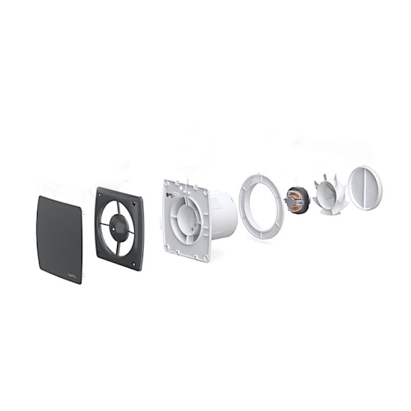 Ventilationsfläkt, Precisionsdesign Ventilationsextraktor med Automatisk Återflödesventil för Vind, Badrum, Kök