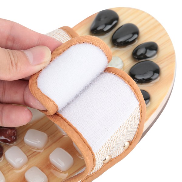Unisex Fotmassagetofflor med Stenar Akupunkturpunkt Stimulerande Tofflor för Hälsovård Khaki42