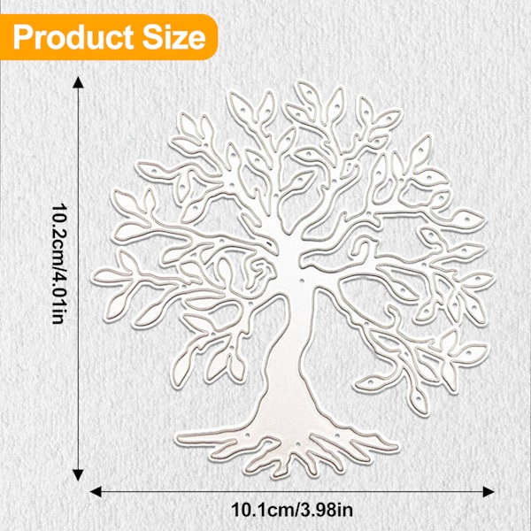 Höstträd Löv Die Cuts, Hantverks Die Cuts för Scrapbooking, Kompatibla med de Flesta Stora Märken av Die-Cutting Maskiner, Lätta att Använda för Skärning