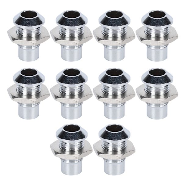 10 st Convex Kopparmetall LED-fäste Bas för 5mm / 0,2 tum Ljusdiod